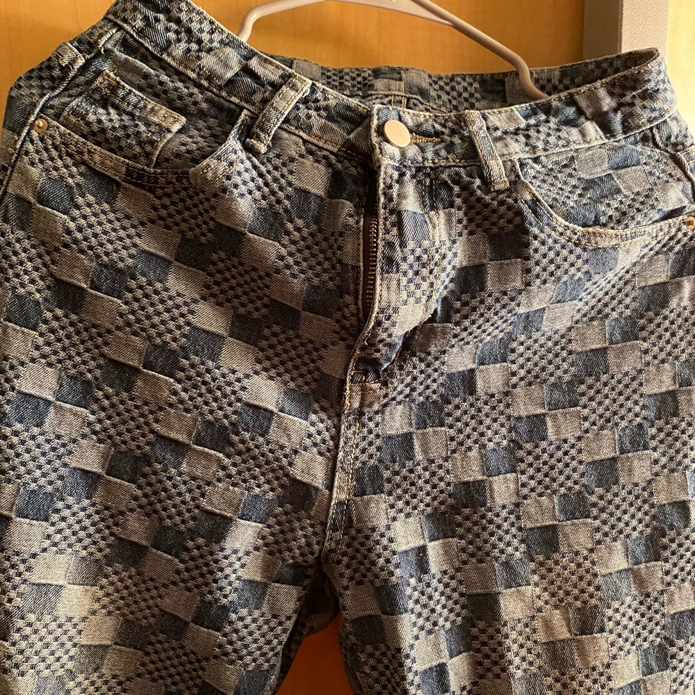 funky pattern boyfriend jeans